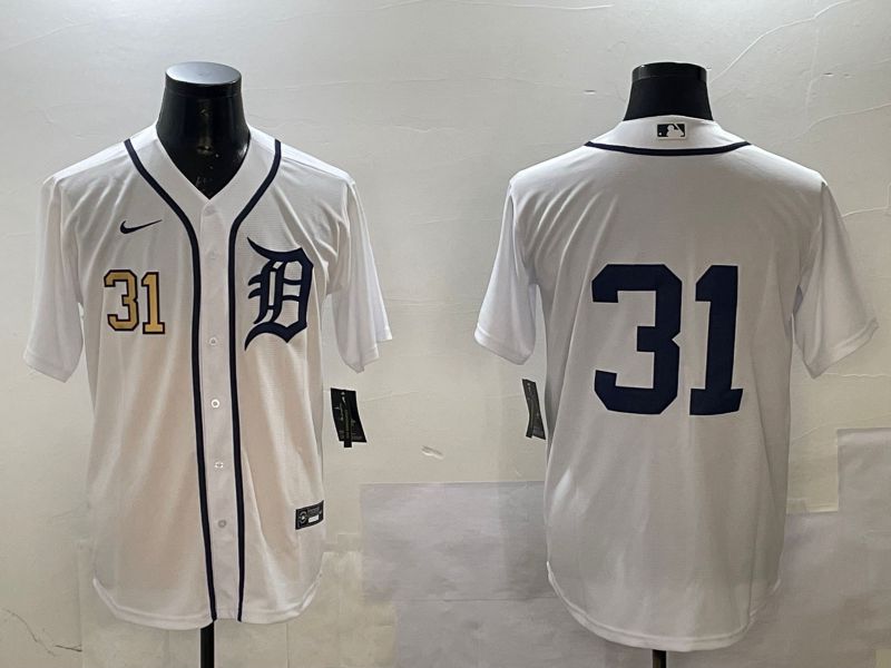 Men Detroit Tigers #31 No Name White Game 2025 Nike MLB Jersey style 2